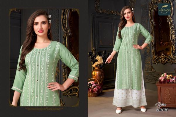 Heritage Diva Rayon  Designer Kurti With Bottom Collection